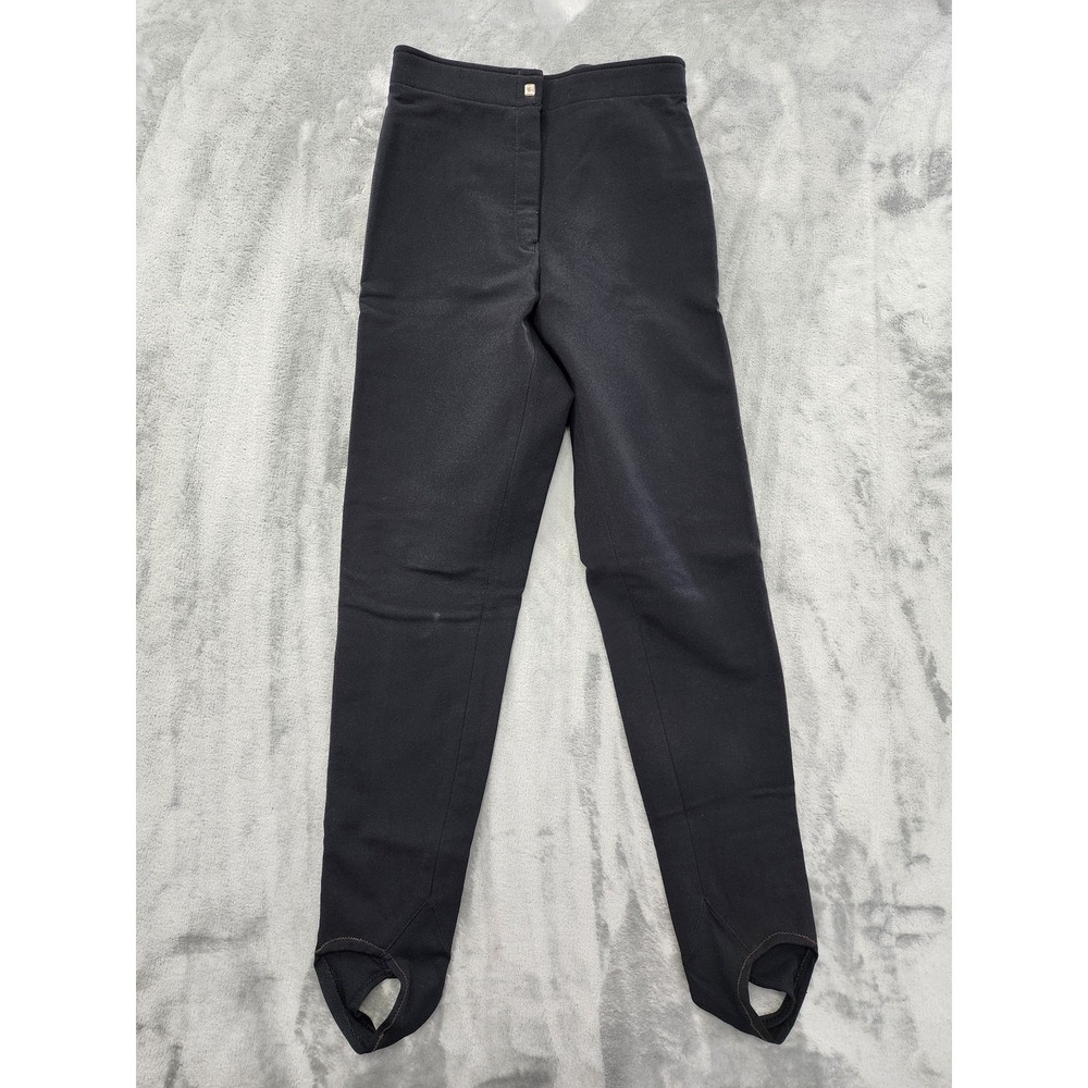 Vintage Peregrine Ski‎ Pants Womens XS Black High Rise Wool Stirrup Stretch Snow